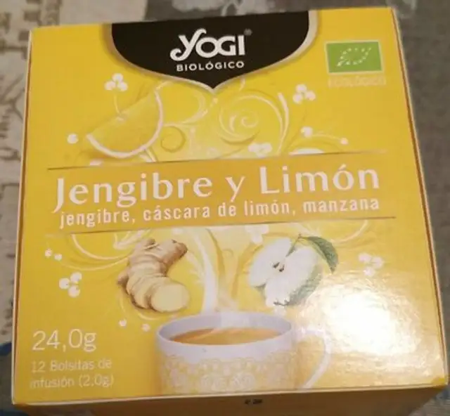 Jengibre y limon front packaging