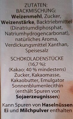 _Muffins von Kathi ingredients label