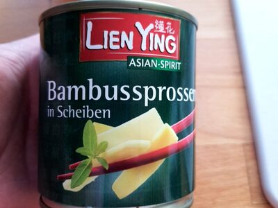 Bambussprossen in Scheiben