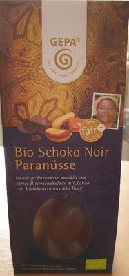 Bio Schoko Noir Paranüsse front packaging