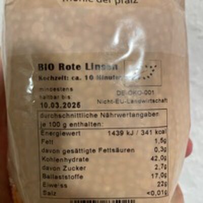 bio rote Linsen