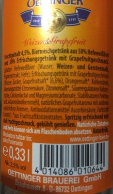 Oettinger Weizen Und Grapefruit