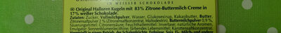 Halloren Kugeln Zitrone-Buttermilch ingredients label