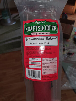 Original Kraftsdorfer Schwarzbier-Salami