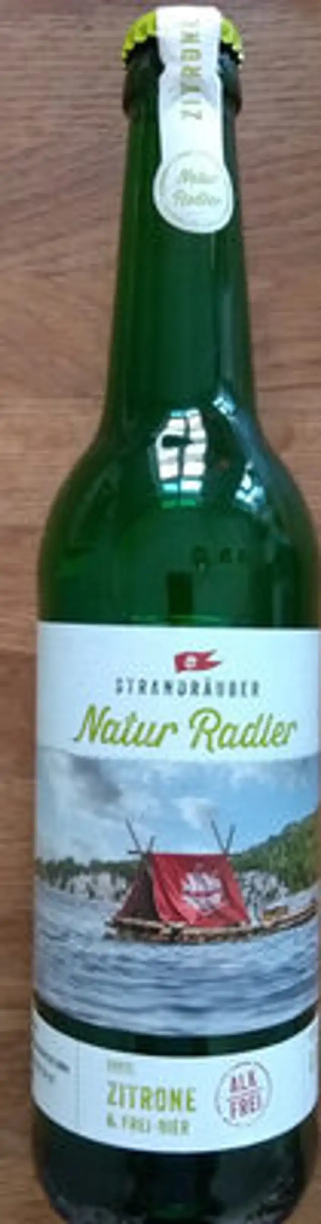 Strandräuber Natur Radler Zitrone Alkoholfrei front packaging