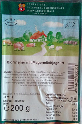 Bio Wiener mit Magermilchjoghurt
