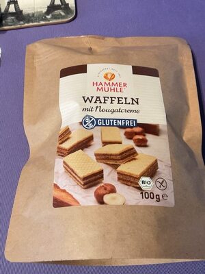 Waffeln mit Nougatcreme, glutenfrei