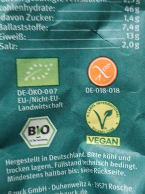 Farinha s/glut. Schwarzbrot glutenfrei front packaging