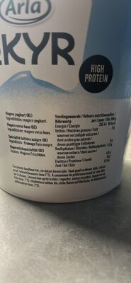 Skyr naturel nutrition facts table