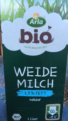Haltbare Weidenmilch 1,5% Fett front packaging