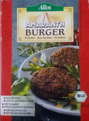 Amaranth burger aux herbes front packaging