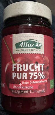 Frucht Pur 75% Rote Johannisbeere & Sauerkirsche front packaging