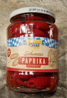 Paprika geviertelt