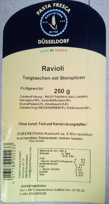 Ravioli Steinpilze & Ricotta