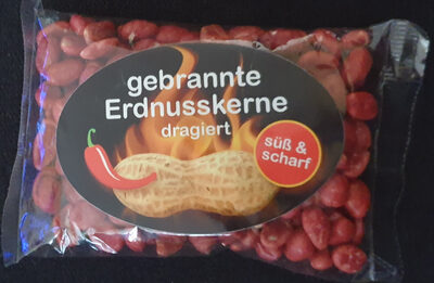 gebrannte Erdnusskerne dragiert süß und scharf front packaging
