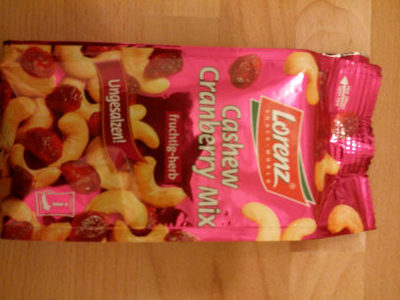 Cashew Cranberry Mix front packaging