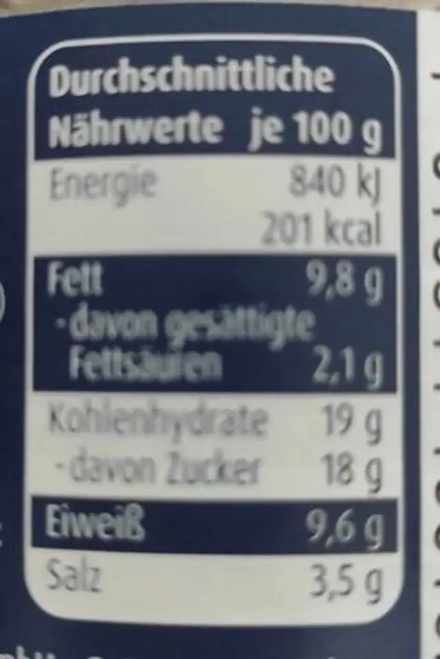 Kräuter Sill nutrition facts table