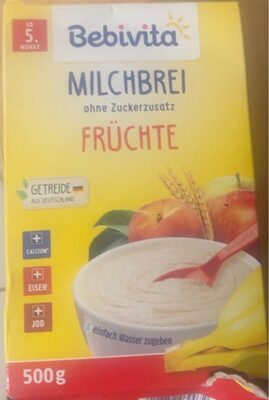 Michbrei  früchte ohne Zuckerzusatz