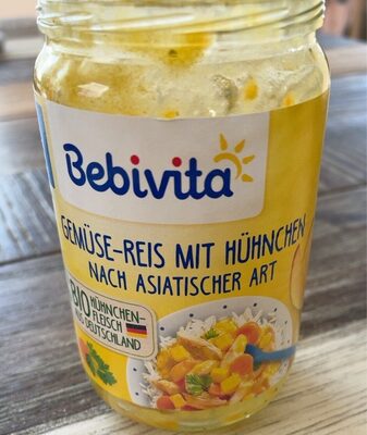 Gemüse-Reis mit Hühnchen nach asiatischer Art (ab 8. Monat) front packaging