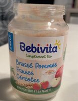 Brassé pommes fraises céréales