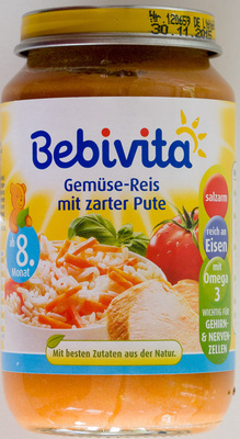 Gemüse-Reis mit zarter Pute