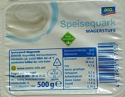 Speisequark Magerstufe