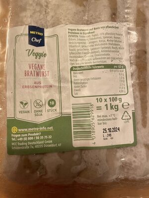 Vegane Bratwurst front packaging