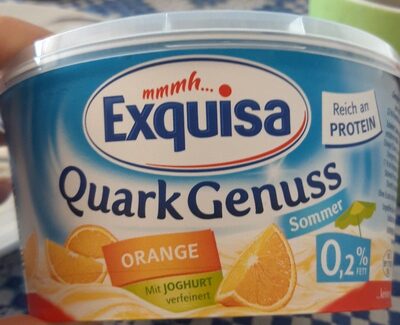 Quarkgenuss - Orange front packaging
