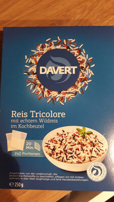 Davert Reis Tricolore mit Wildreis front packaging