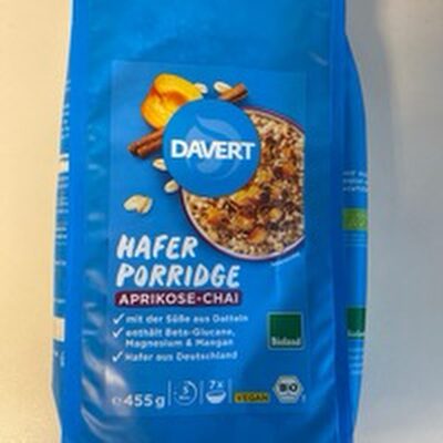 Hafer Porridge Aprikose-Chai front packaging