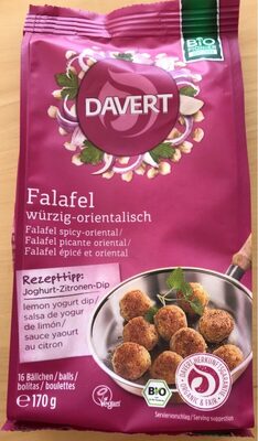 Davert Falafel front packaging