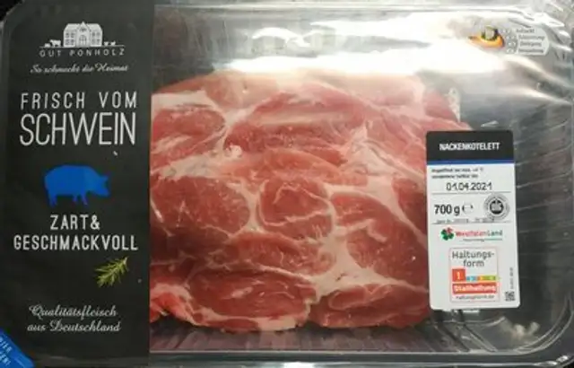 Nackenkotelett nutrition facts table