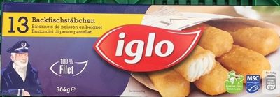 Batonnets de poisson en beignet front packaging