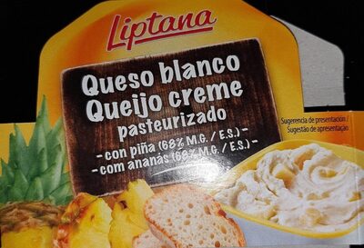 Queso para untar con piña front packaging