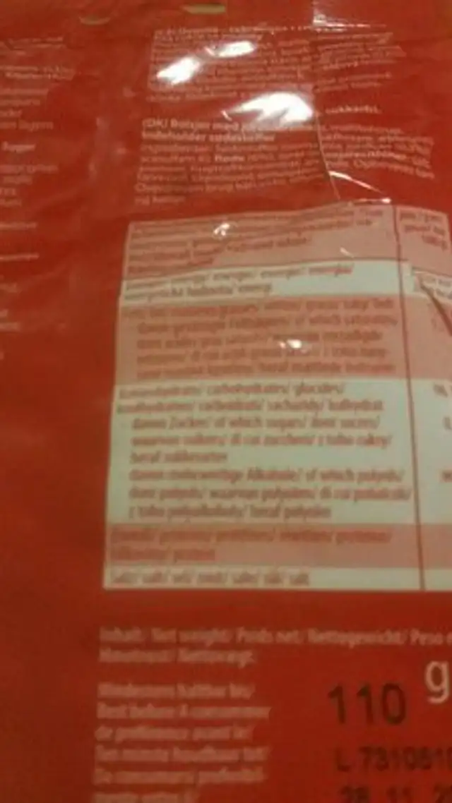 Cremelife ingredients label