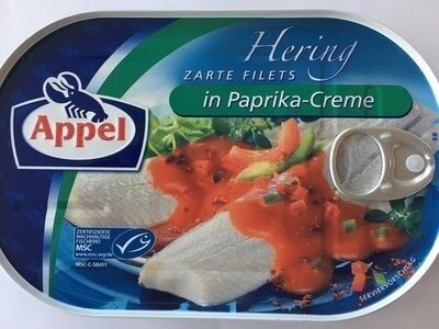 Appel Heringsfilets in Paprika-Creme