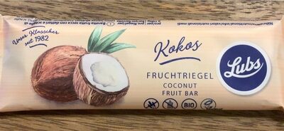 Fruchtriegel coconut fruit bar front packaging