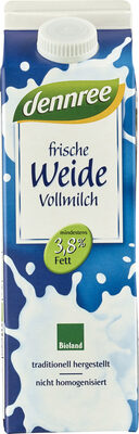 Frische Weidevollmilch, mindestens 3,8% Fett front packaging