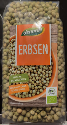 Erbsen, getrocknet front packaging