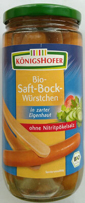 Bio-Saft-Bock-Würstchen front packaging