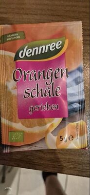 Orangenschale gerieben