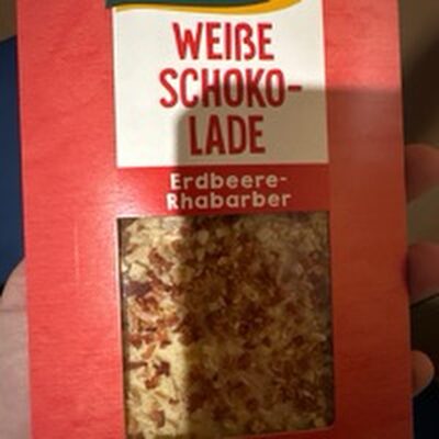 Weiße Schokolade Erdbeere Rhabarber