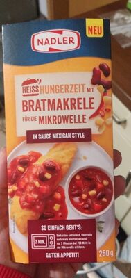 Bratmakrelle für die Mikrowelle front packaging