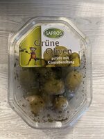 Grüne Olives gefüllt mit Käsezubereitung