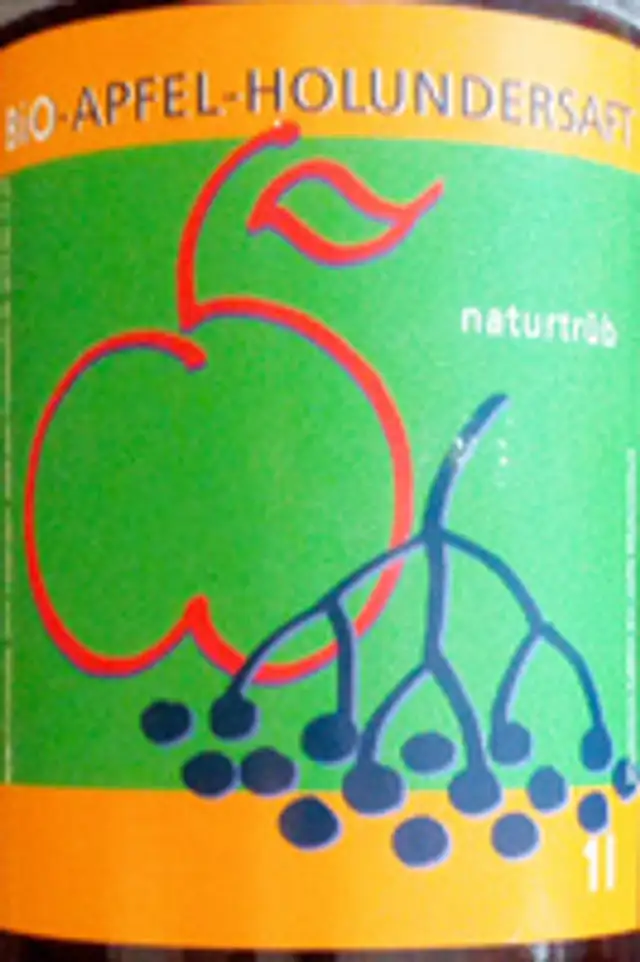 Bio-Apfel-Holundersaft naturtrüb