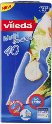 Engangshanske Multisensitiv M/L 40stk Vileda front packaging