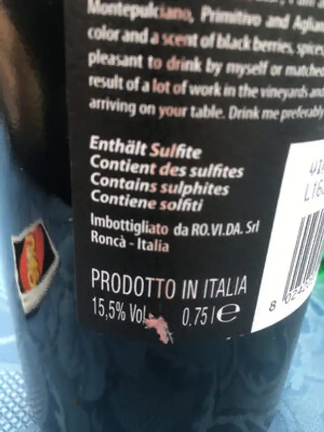 Unknown nutrition facts table