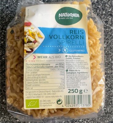 Reisvollkorn Spirelli