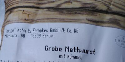 Grobe Mettwurst mit Kümmel