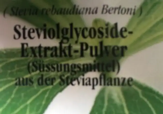 Steevia ingredients label